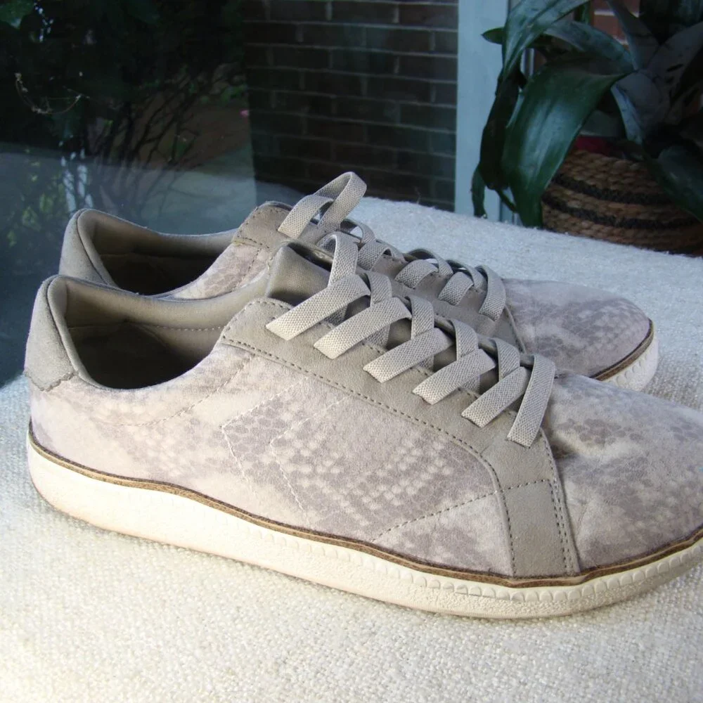 Dr. Scholls GREY SNAKE PRINT MICROFIBER seaside oxfords slip-on sneakers S 10.5 - Picture 8 of 8